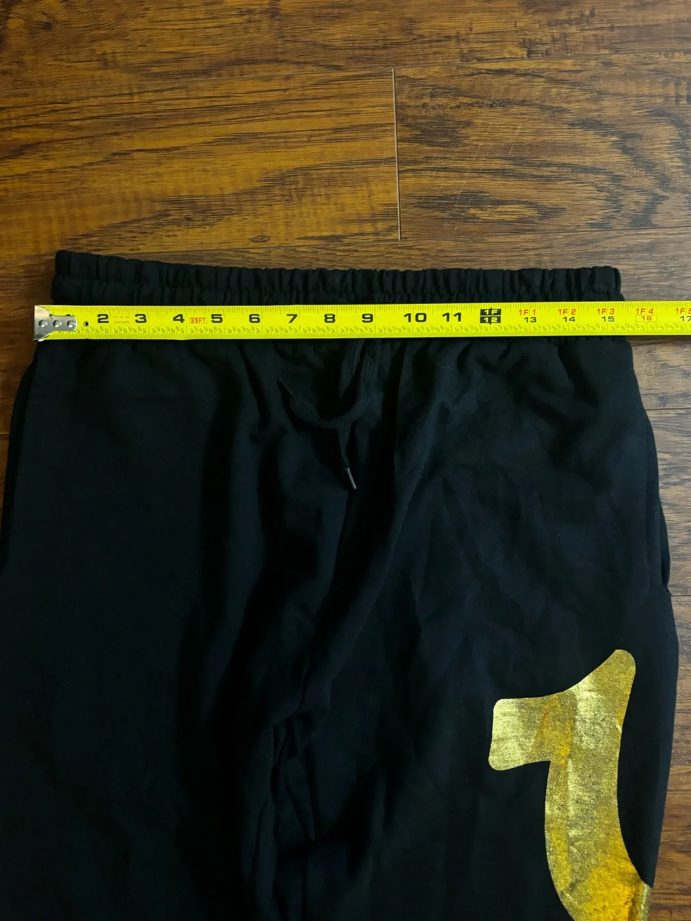 True Religion Brand Jeans Loungewear Gold Horseshoe Logo Sweatpant Black Joggers